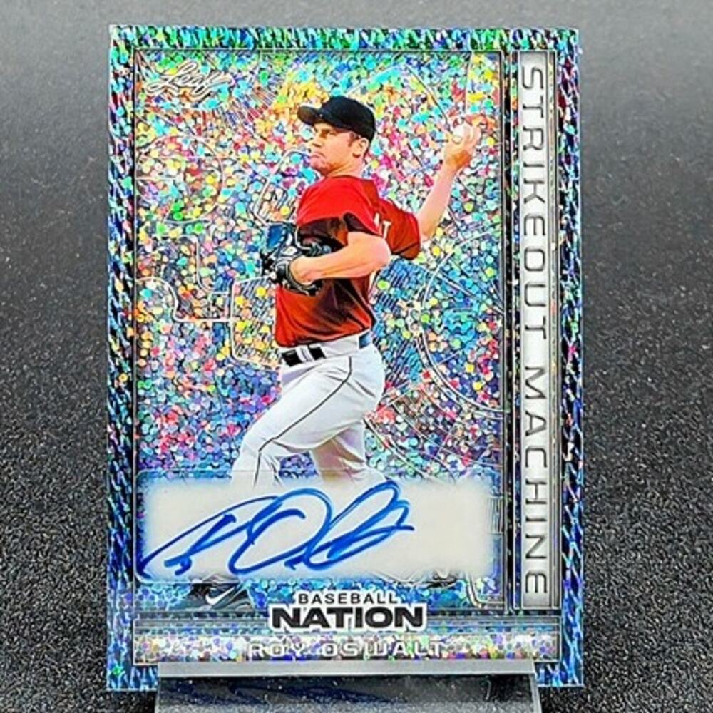 Roy Oswalt 1/3 Auto Blue Sparkle Strikeout Machine Refractor Houston Astros HOF